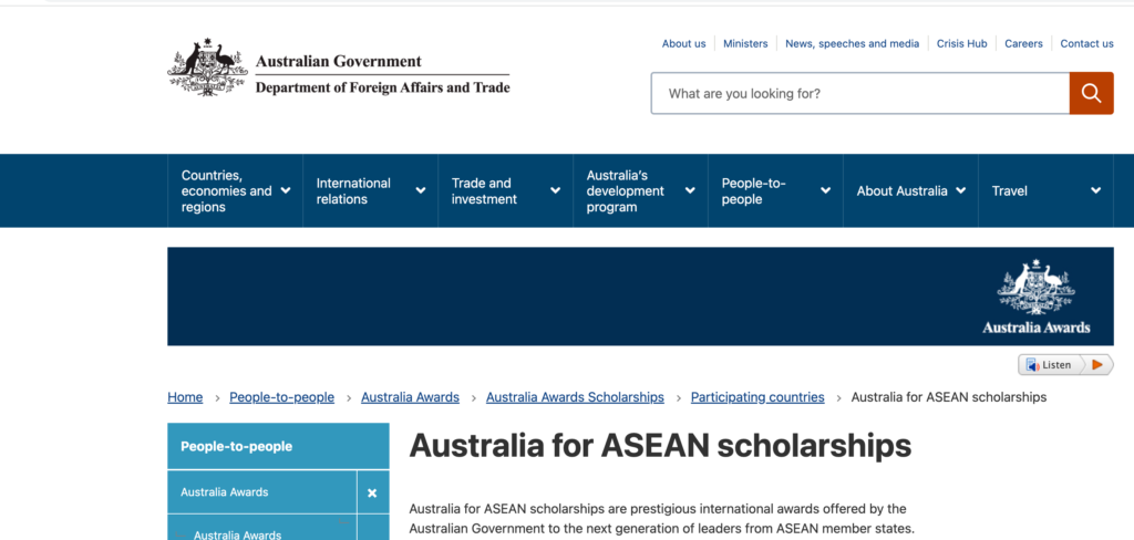 ASEAN Scholarships : Study abroad hub