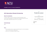 Australian Catholic University Scholarships For International Student